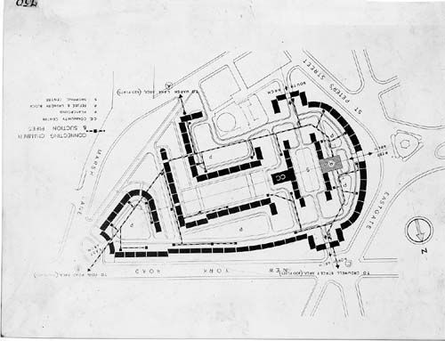 Quarry Hill Flats, site plan