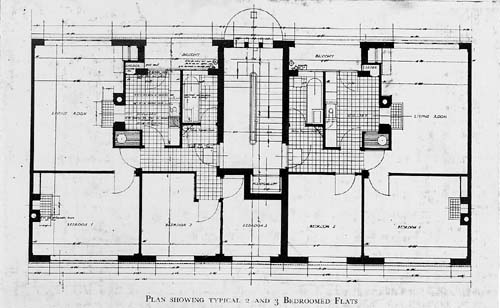 Plan of flats